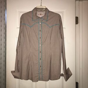 “Ranch Wear” long sleeve button down cowgirl shirt